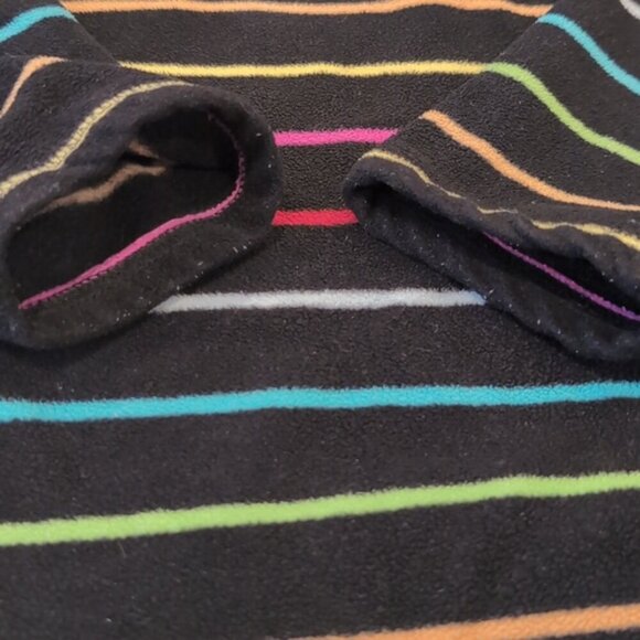 3/$20 Vintage Y2K Old Navy Quarter Zip Sweater Rainbow Striped Fleece Winter - Picture 9 of 13